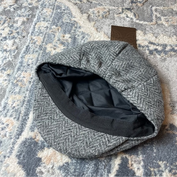 Gray Wool Flat Cap Kids - Picture 3 of 6